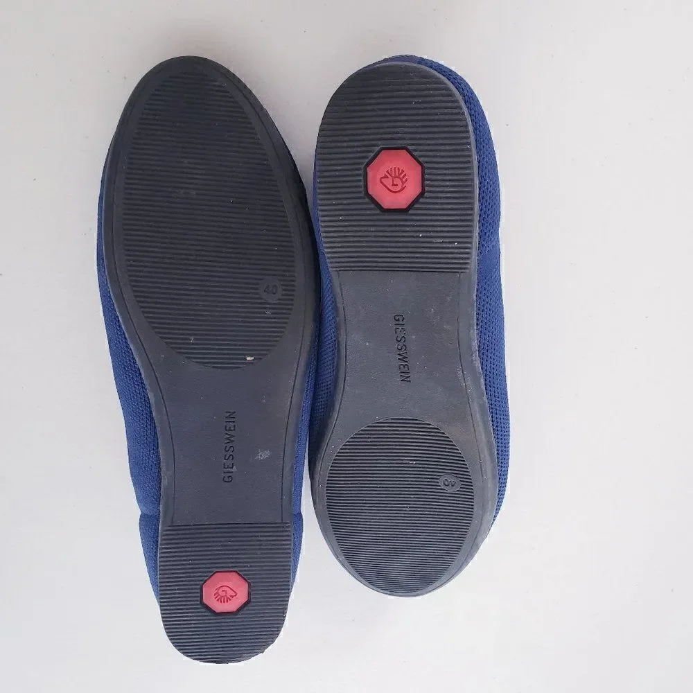 Giesswein Ballet Knit Flats Size EU 40 Dark Blue Washable Comfort